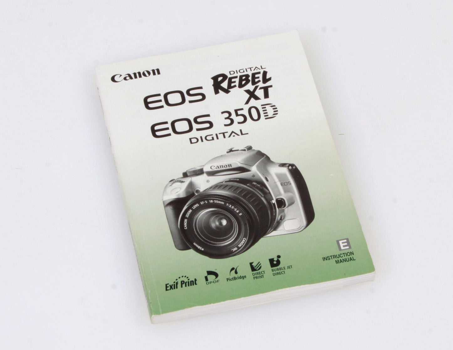 Canon Rebel XT/ EOS 350D Instruction manual- English