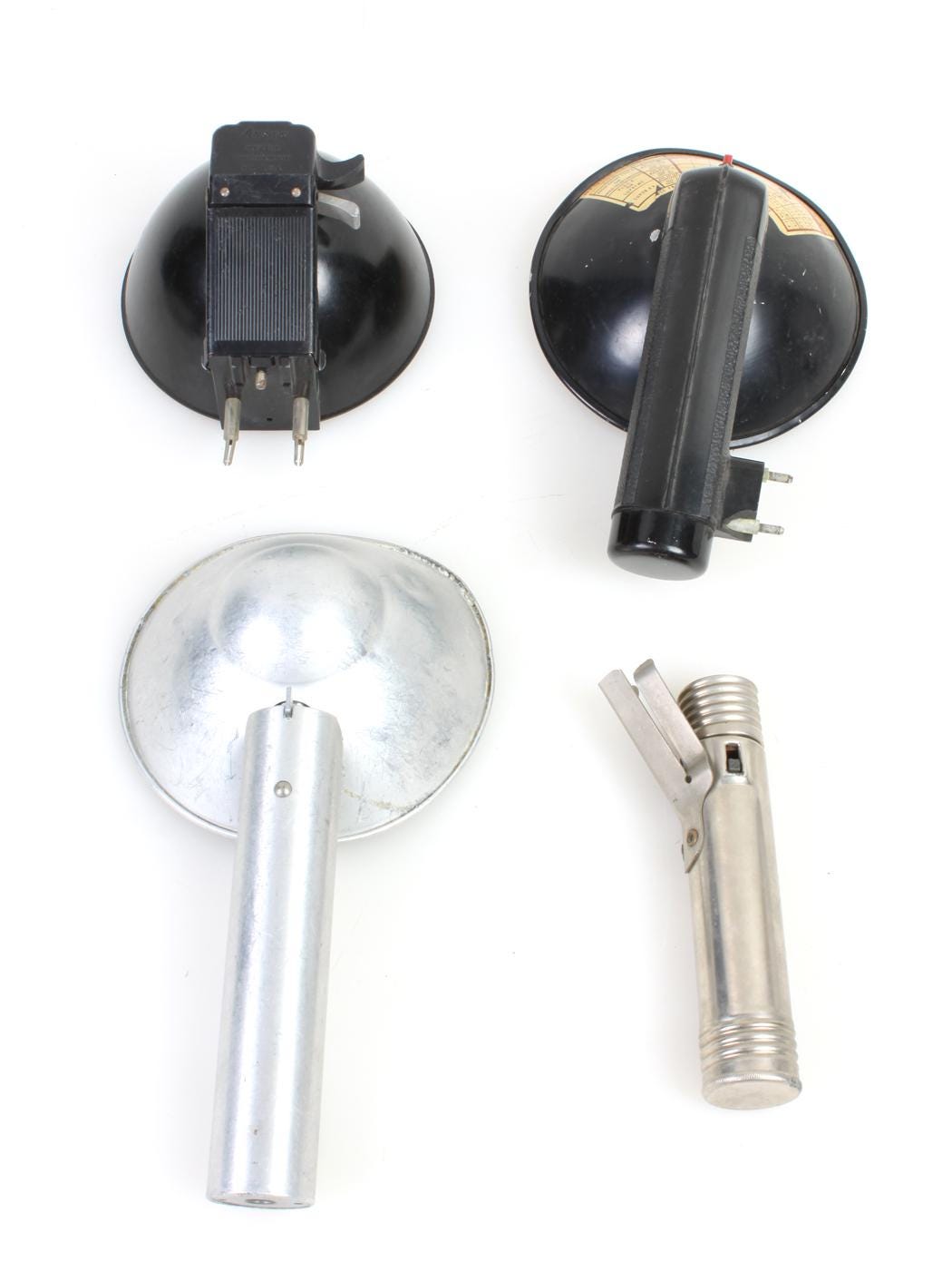 Art Deco Flash Guns and Handles Lot of 4