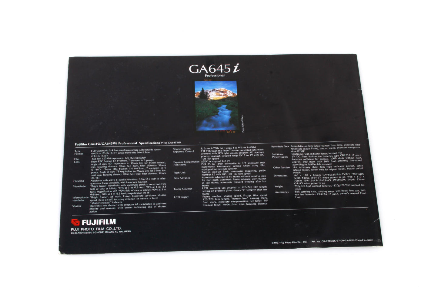 Fujifilm GA 645 zi Brochure, 10 pages