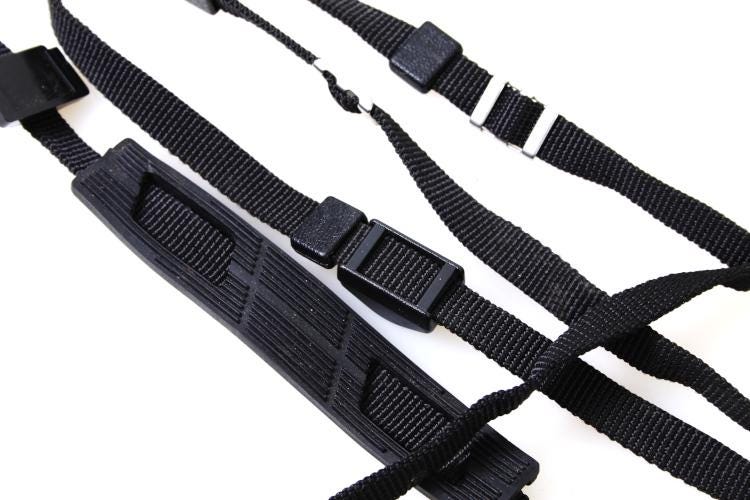 Vintage Black Minolta Camera Shoulder Neck Strap with Rubber Neck Pad