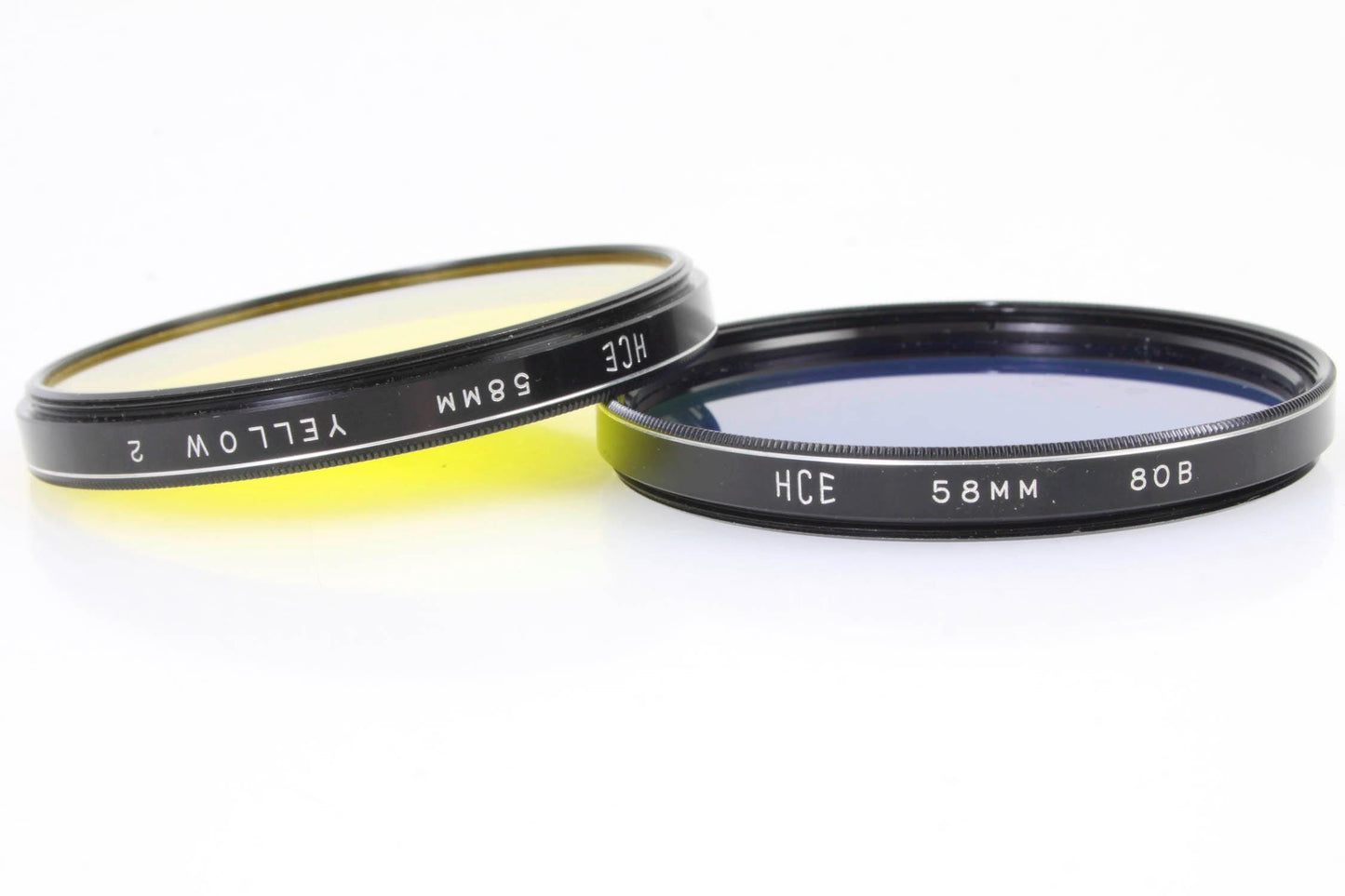 58mm Tiffen HCE filters Set Of 2, Blue And Yellow