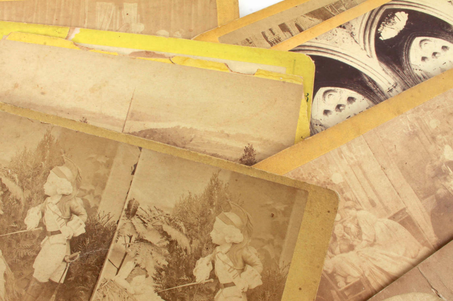 Stereoview Cards Lot of 14 with Viewer