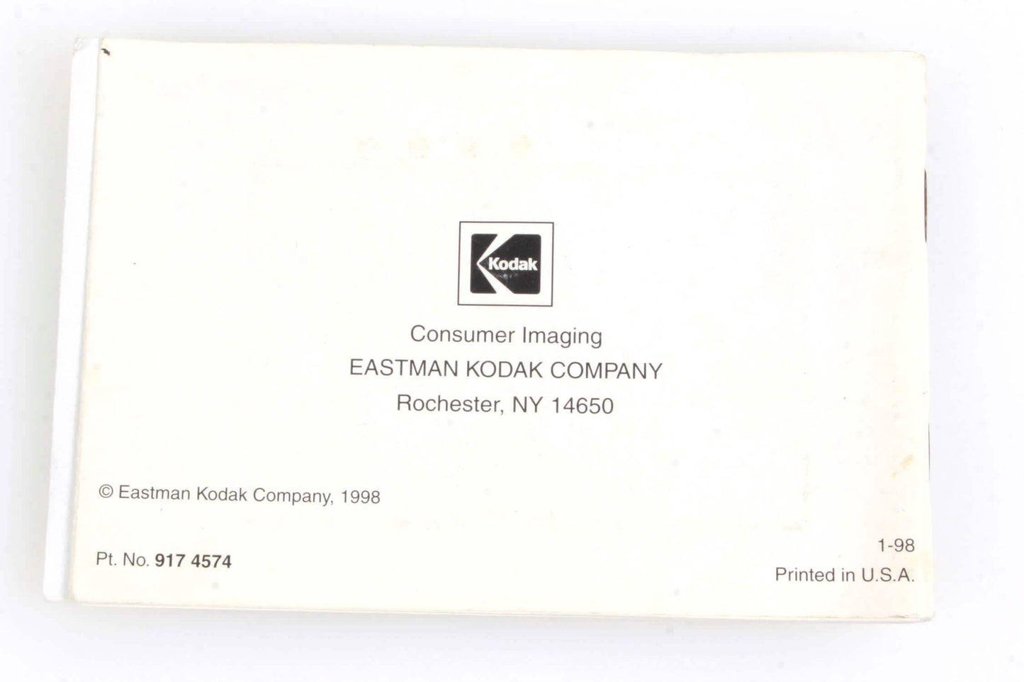 Kodak Advantix 5800MRX Zoom Camera Manual
