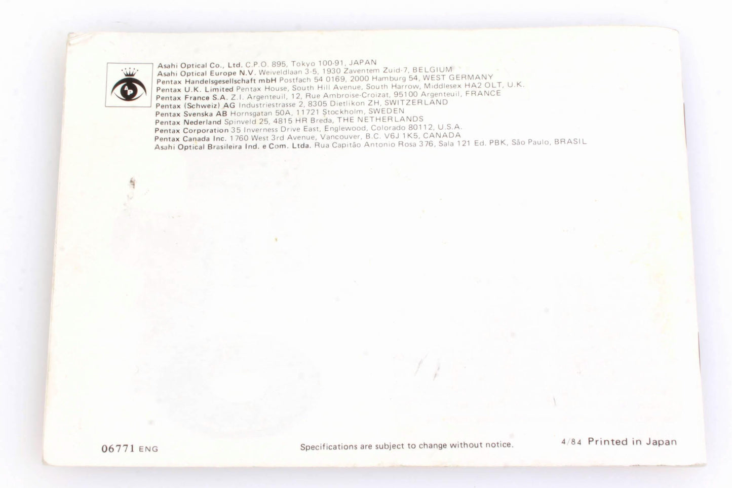 Pentax Lenses and Accessories Booklet