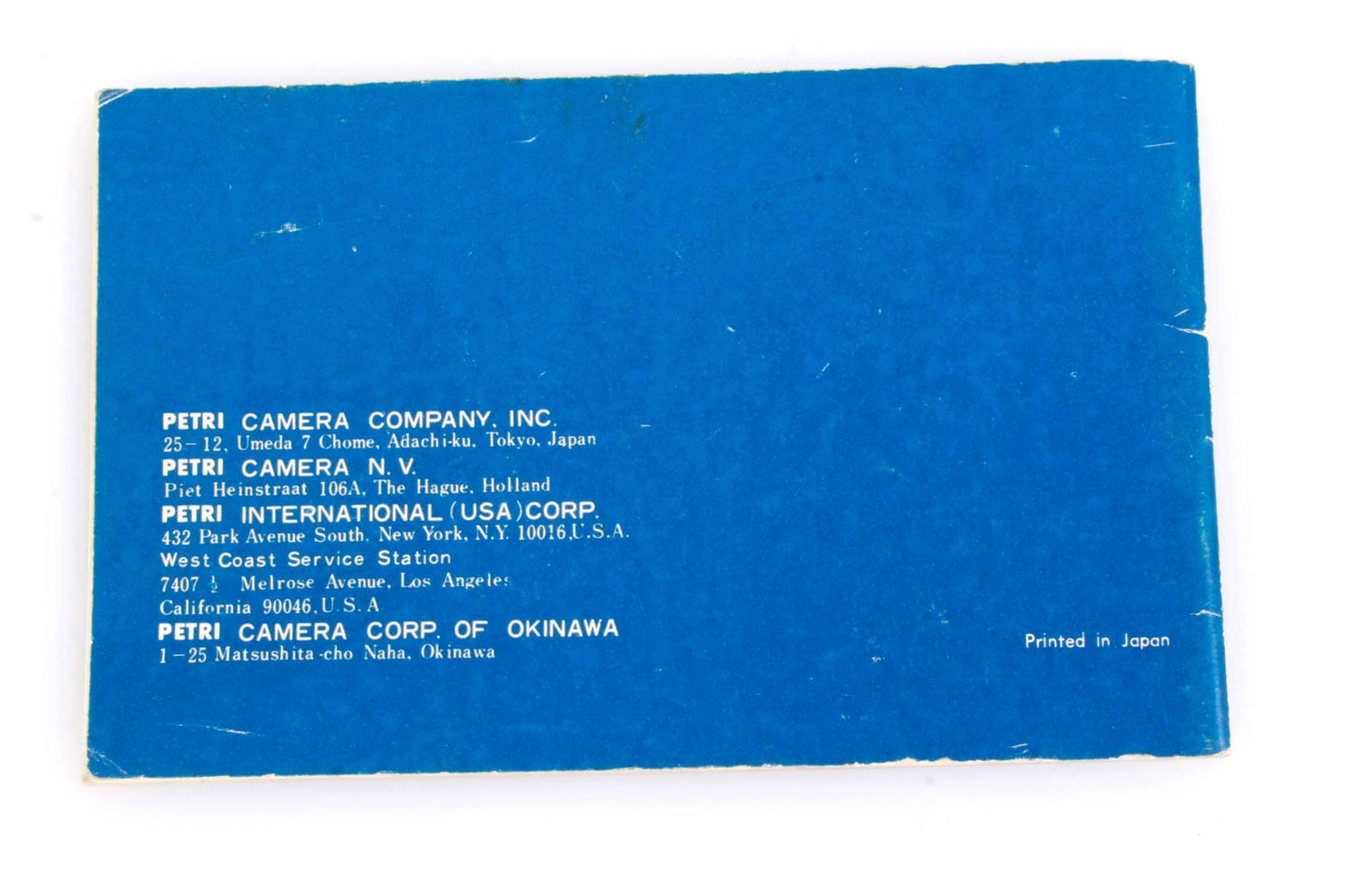 Petri Color 35 Instruction Book