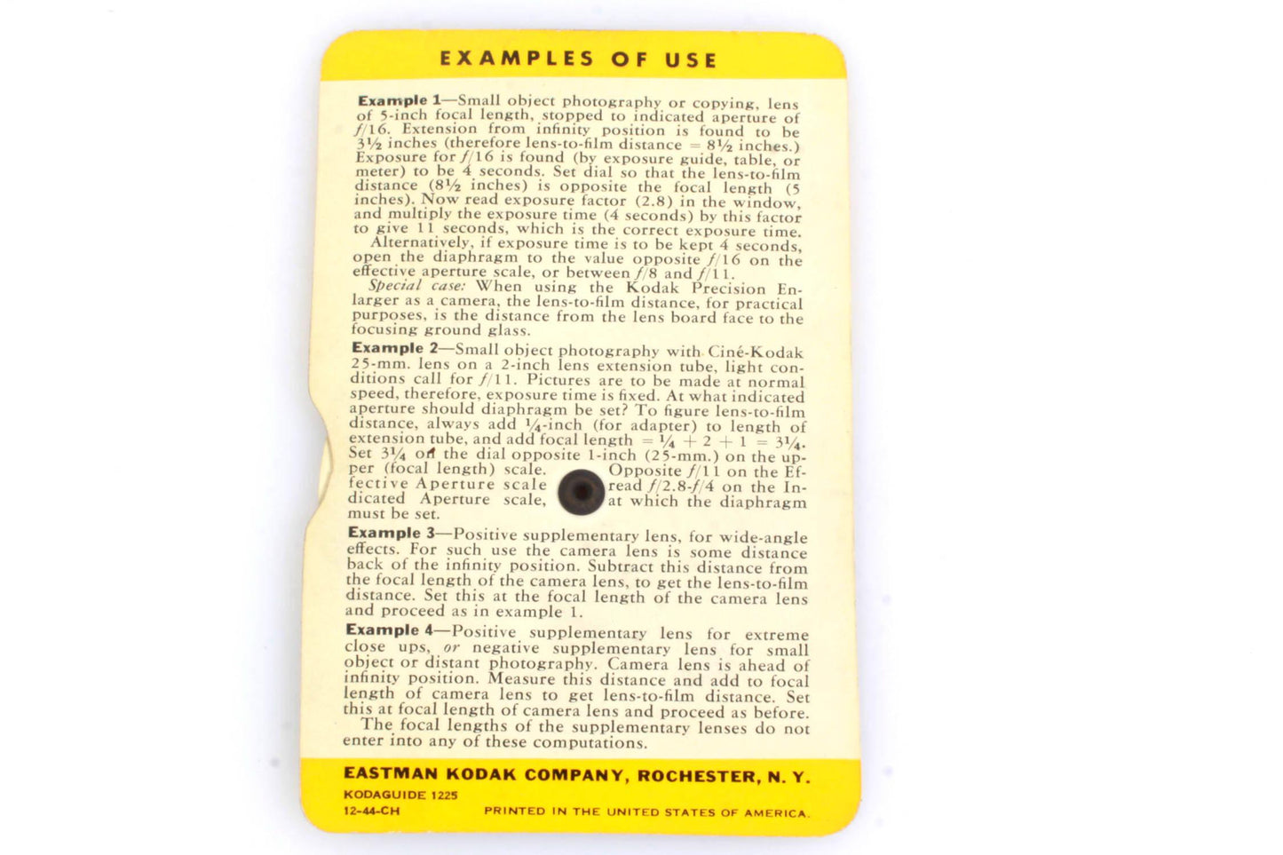 Kodak Lens Guide