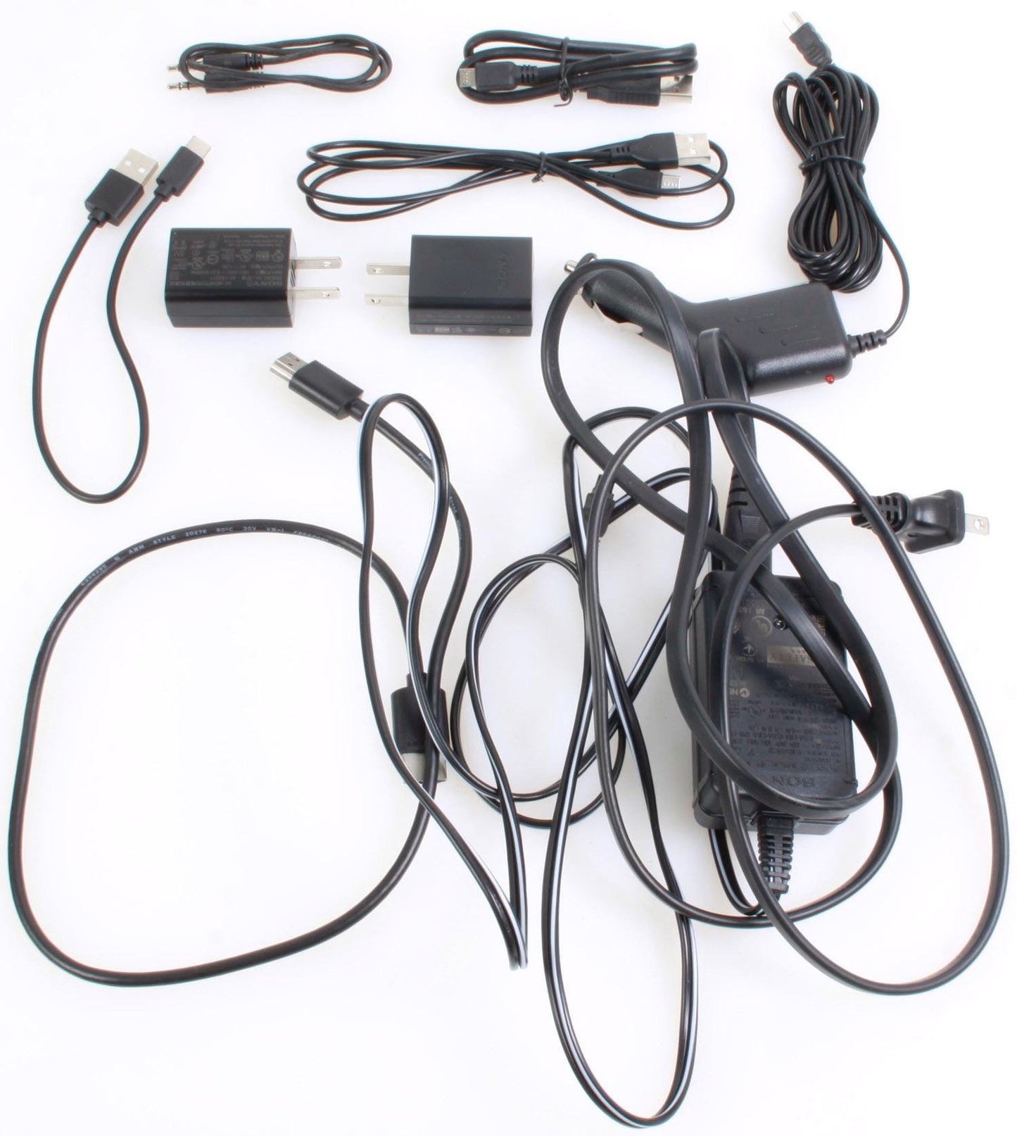 2 Sony High Def Handycams w/ Batteries, Cords, Chargers, Case