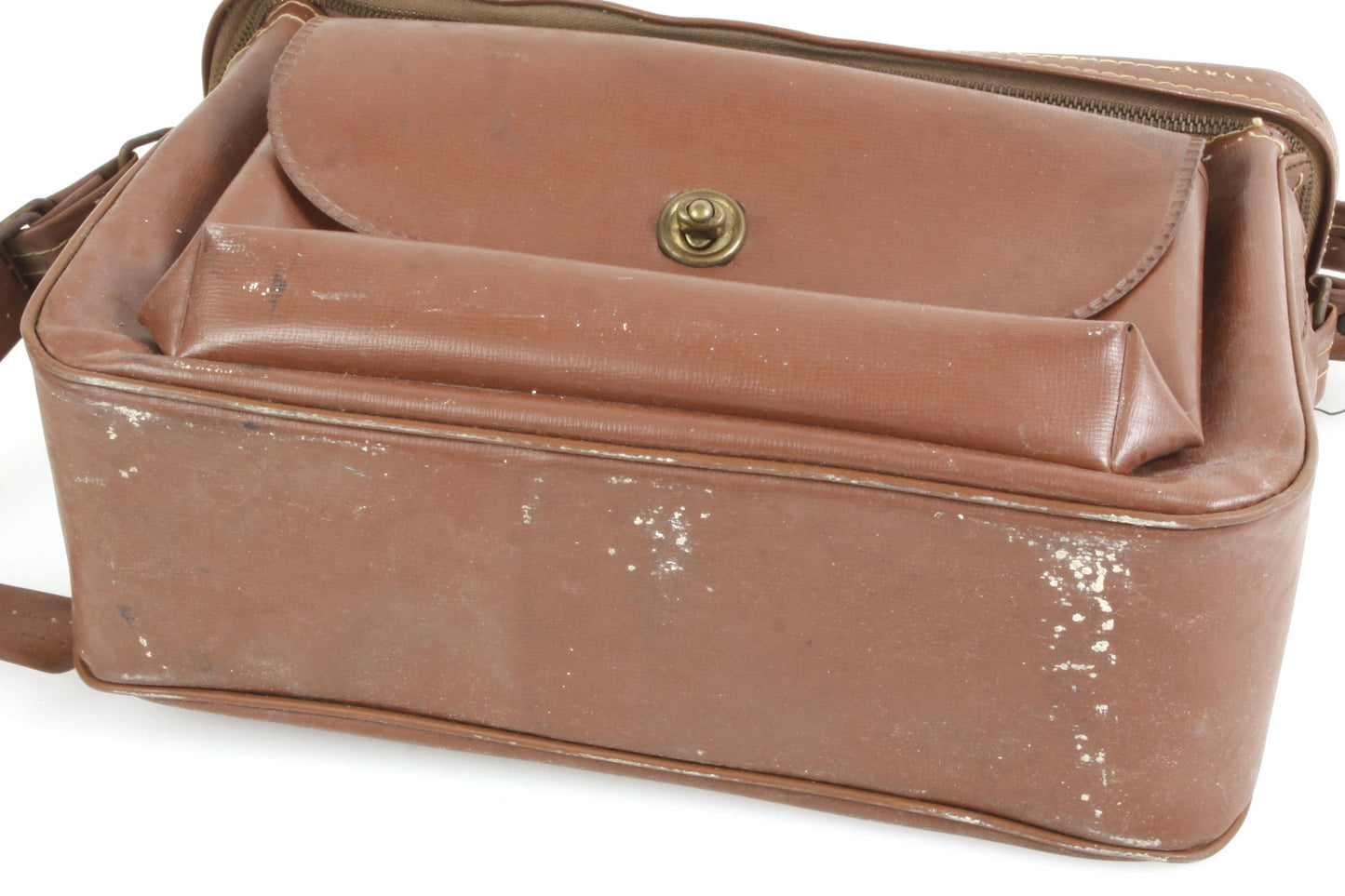 Camera Bag 1950s Brown w/ Eastern Airlines Customs Sticker