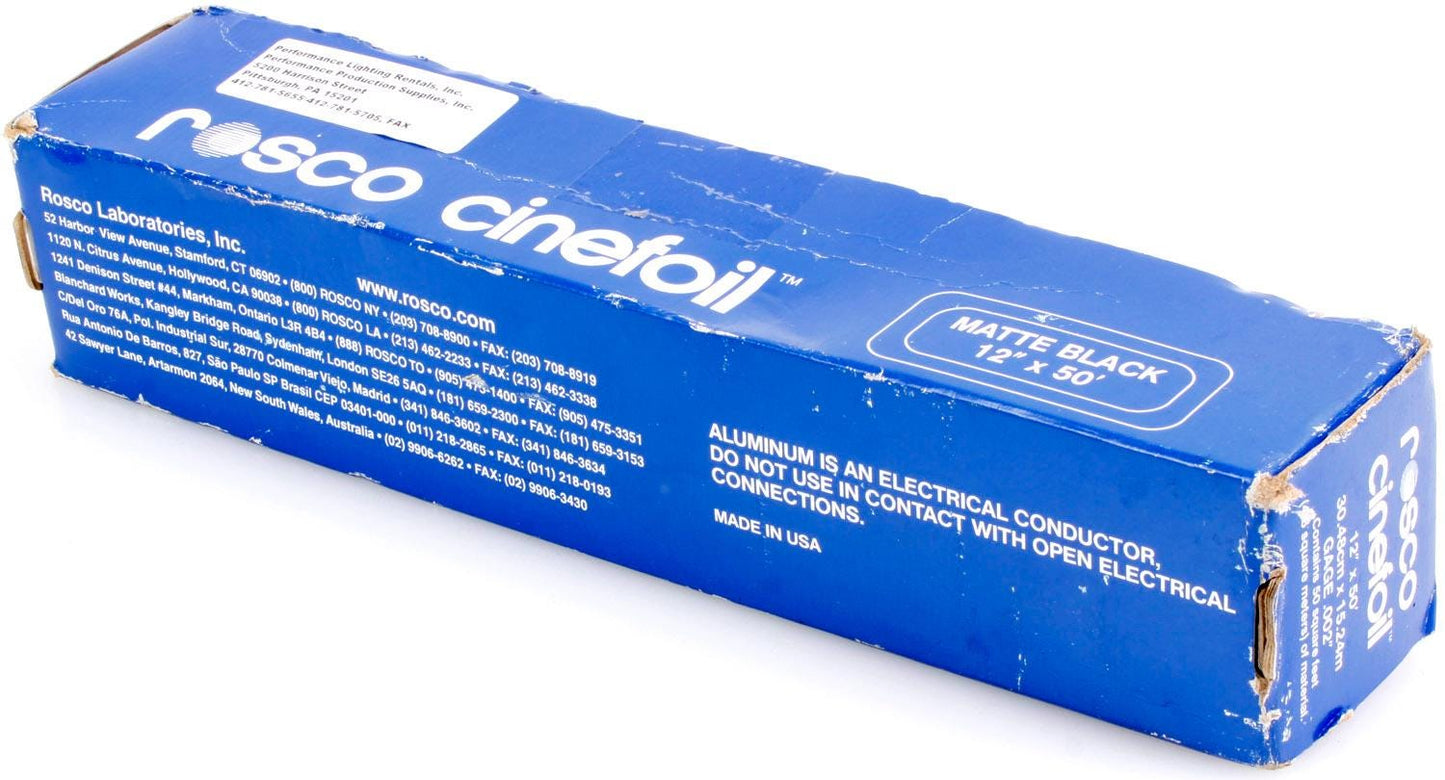 Rosco Matte Black Cinefoil 12 inch x 50 feet Roll