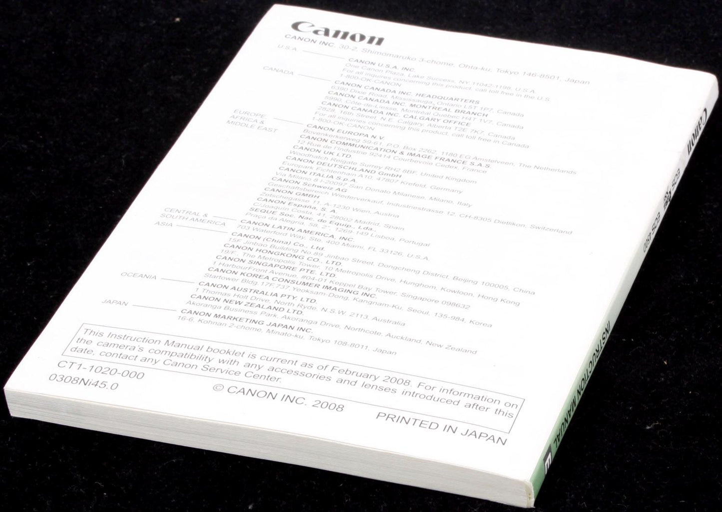 Canon EOS Rebel XSi/ 450D Manual