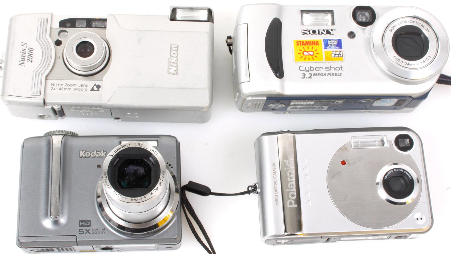 Digital Point and Shoot Camera Lot of 4 Props or Display