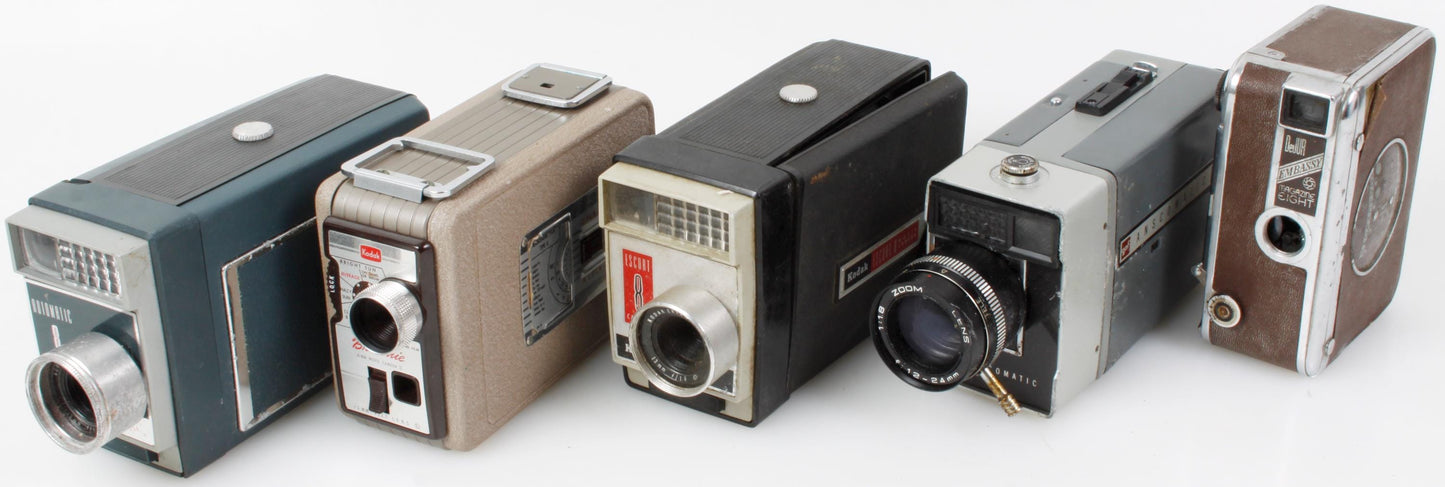 Vintage Movie Cameras Lot of 5 For Prop or Parts AS IS