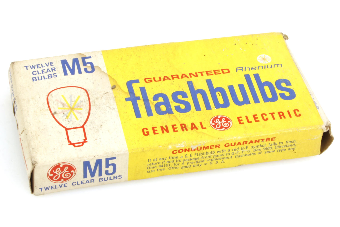 Vintage GE M5 Flashbulbs Made in USA Camera Bulbs with Box 1960s