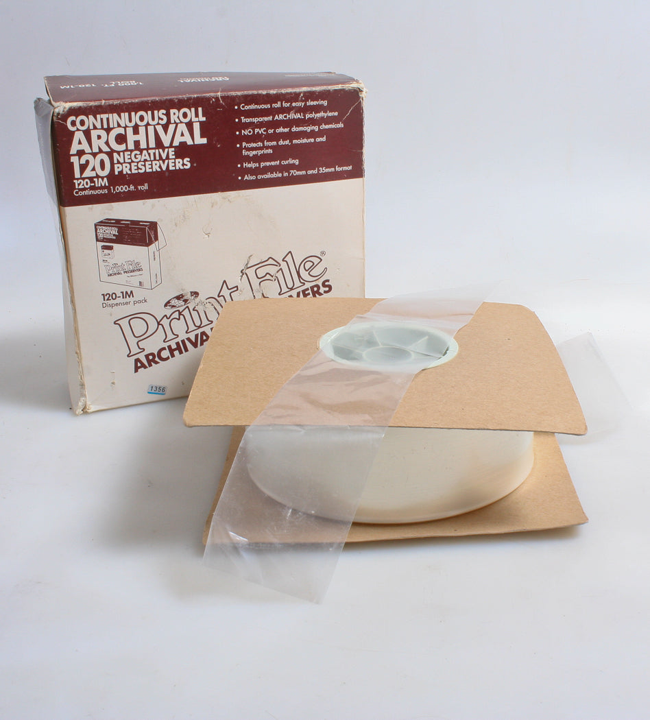 120MM NEGATIVE PRESERVER SLEEVES , 900FT ROLL