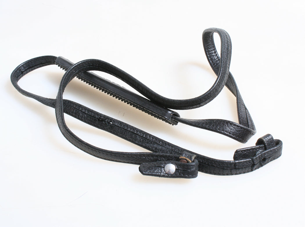 PENTAX SPOTMATIC STRAP BLACK LEATHER THIN VINTAGE