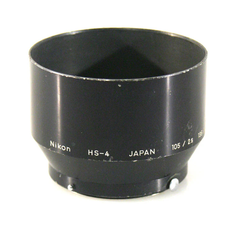 Vintage Nikon HS4 Lens Hood for 105mm f/2.5, 135mm f/3.5, and 105mm f/4 - Lens Shade, Flare Reduction