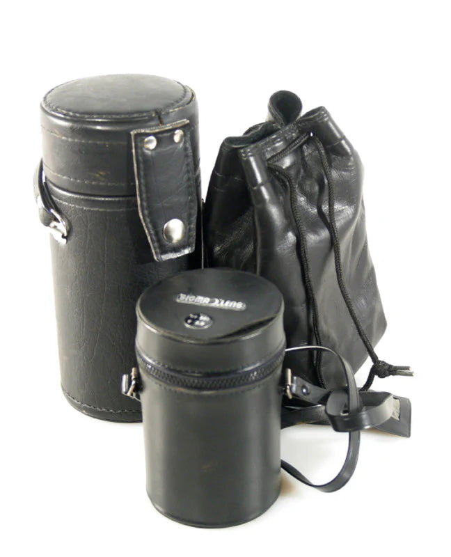 Vintage Lens Case Set of 3: 2 Hard Cases + 1 Soft Case for Camera Lenses & Gear, Travel-Ready