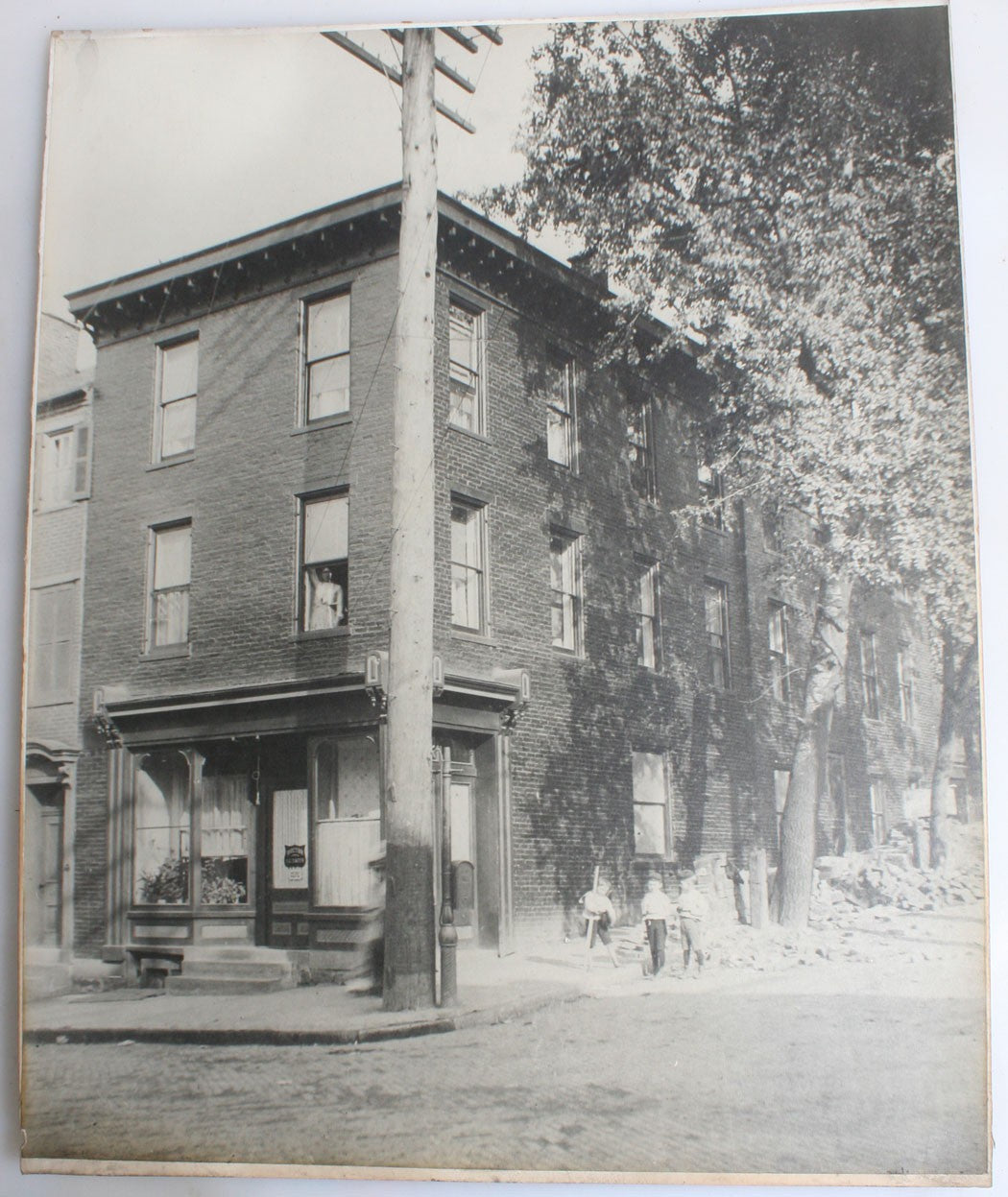 Vintage 16x20 Silver Gelatin Print Photograph: Architectural Exterior Corner