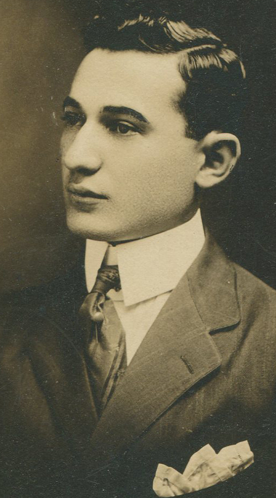 Handsome Young Man. SILVER PRINT CIRCA 1900.