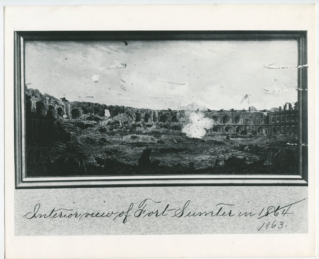INTERIOR FORT SUMTER, 1863. COMPLEMENTARY 8X10 FIBER PRINT,LIBRARY OF CONGRESS.