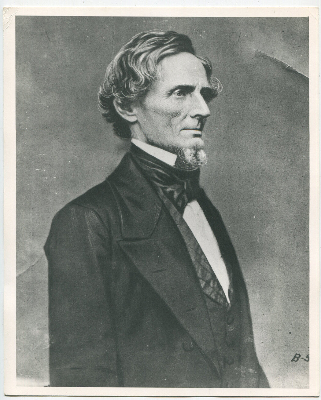 THE TRAITOR JEFFERSON DAVIS. BRADY PORTRAIT, CONTEMPORARY 8X10 FIBER PRINT.