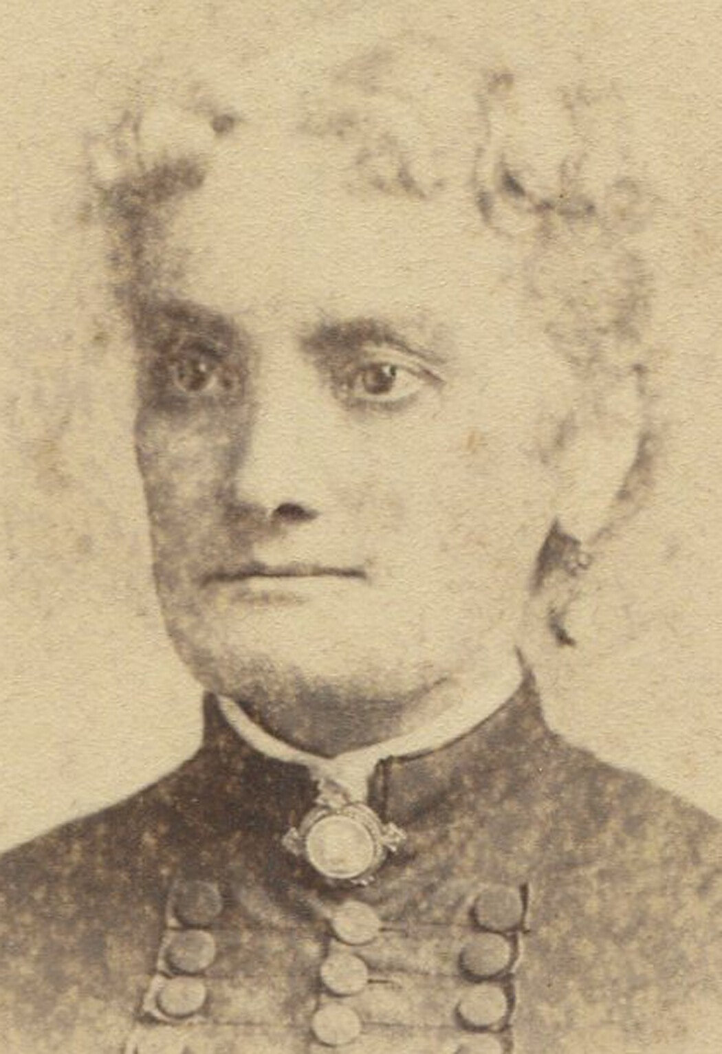 Vintage Cabinet Card Photo - Original, Older White-Haired Woman in Lament, New