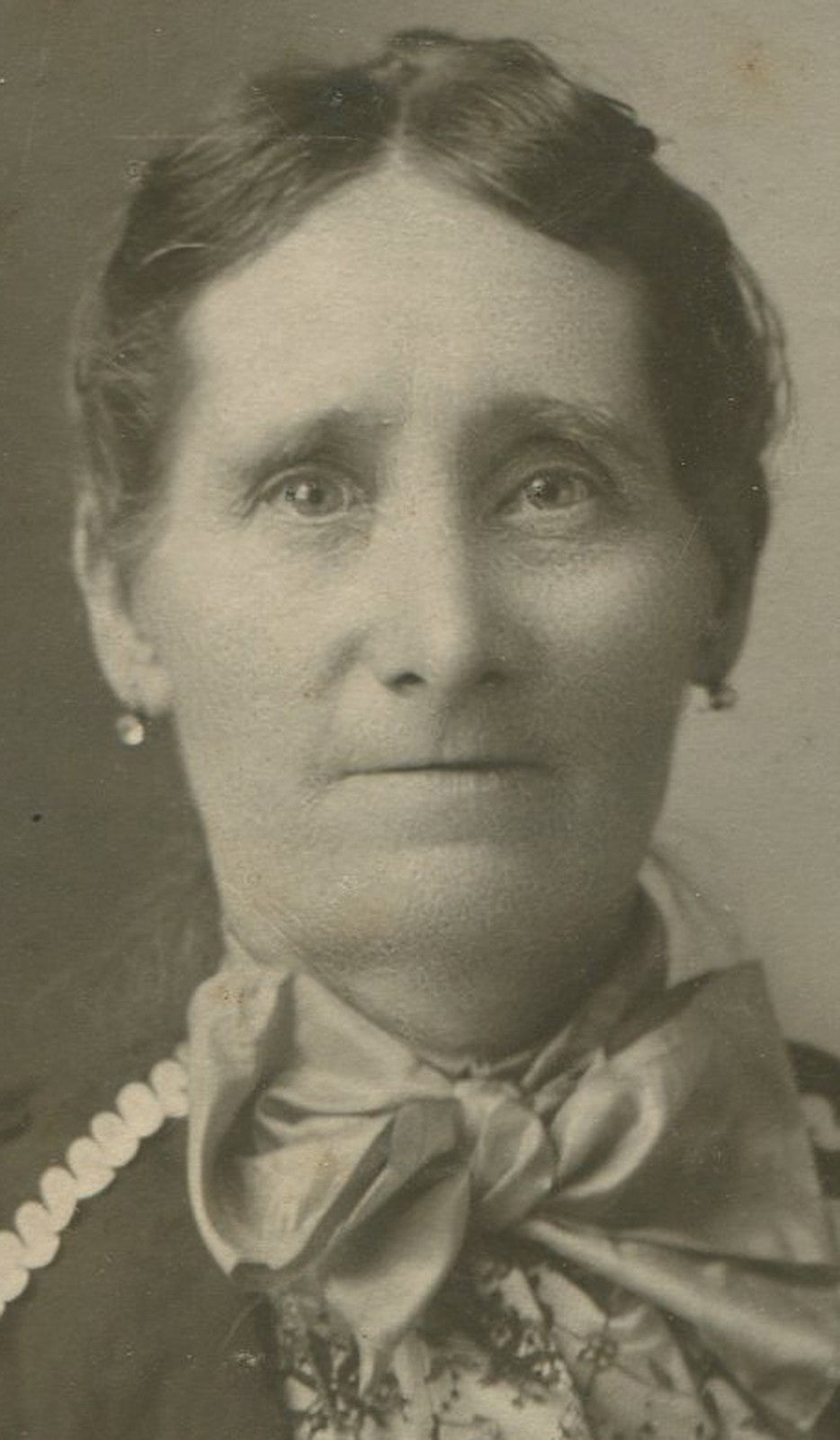 Vintage Cabinet Card Portrait of a Woman in Busy Outfit - Studio Photo,