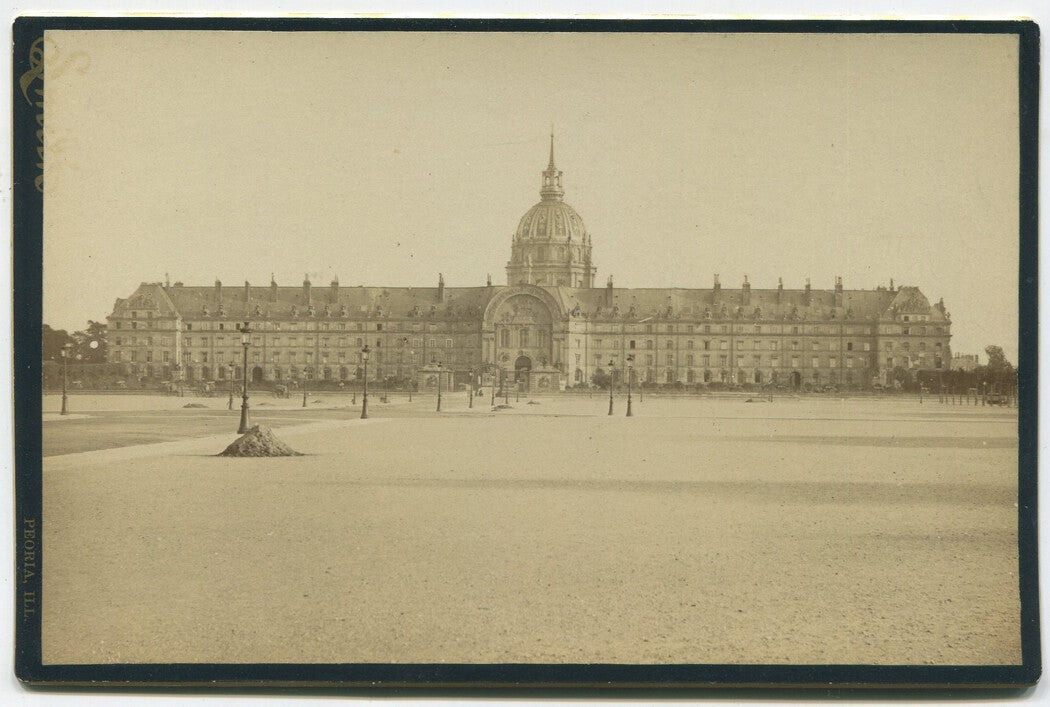 Vintage France Cabinet Card Photo – French Palace/Hotel, Travel Wall Art,