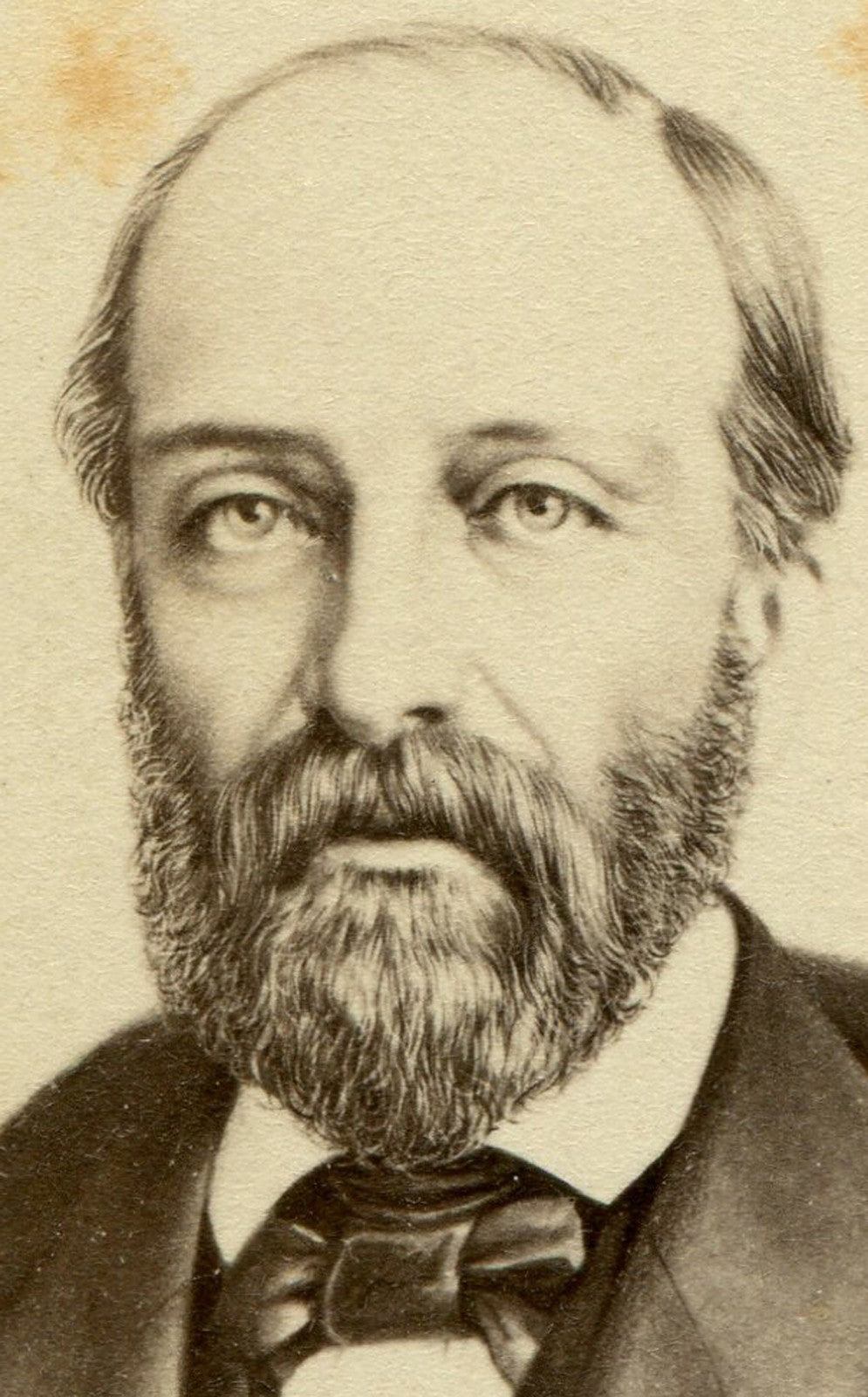 PROMINENT FRENCH FIGURE, MALE. ARTISTICALLY ENHANCED CDV, ID ON BACK. PARIS.