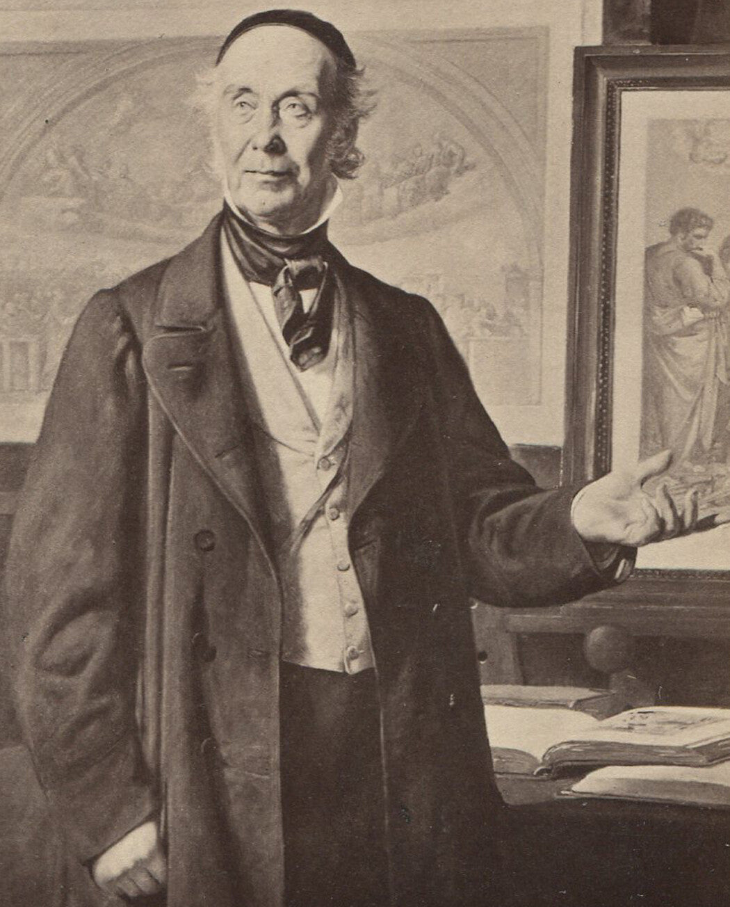 Danish art historian professor Høyen, painted by Marstrand. CABINET CARD.