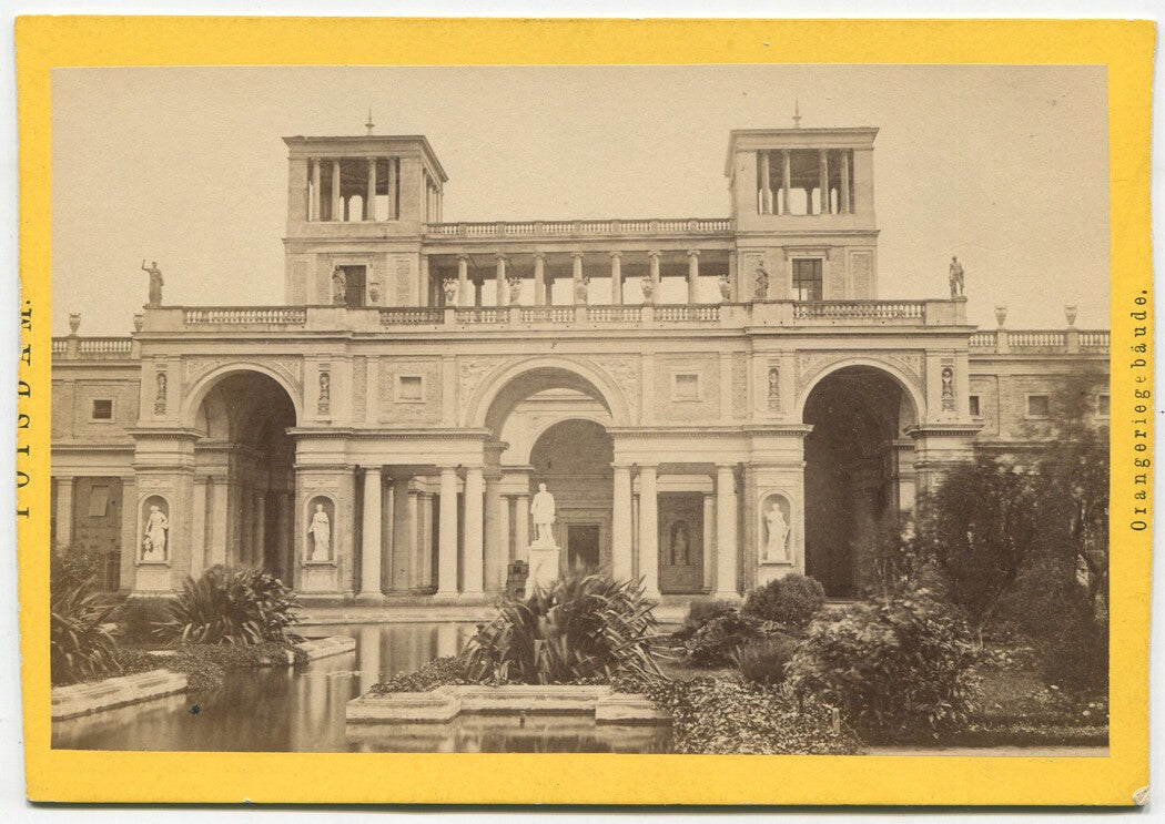 Vintage Cabinet Card Orangery Palace Potsdam Germany, European Landmark Photo,