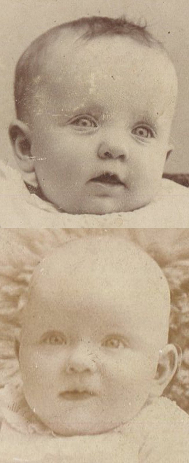 Vintage Four-Set Cabinet Cards - Woman, Man & Babies Portraits, Original Early