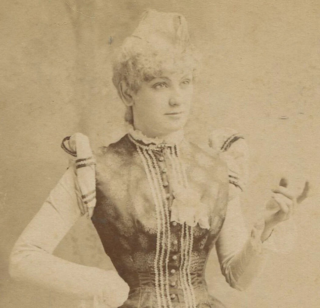 Vintage Cabinet Card: Theatrical Ida Bell in Costume by Sarony, NY - Classic