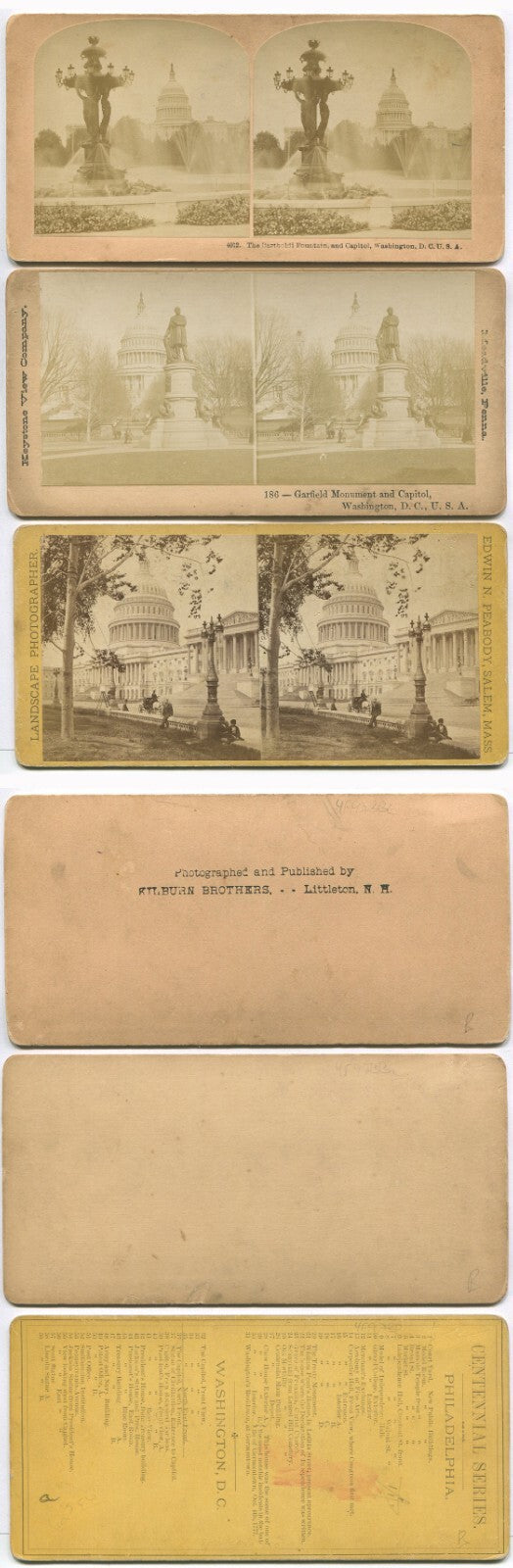 LATE 1800S U.S. CAPITOL BUILDING. WASHINGTON D.C. 10 SET STEREOVIEWS.