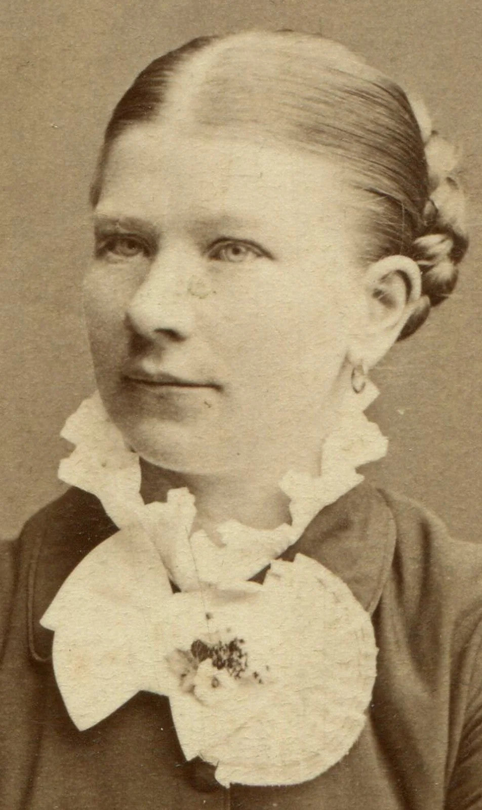 WOMAN W/ FANCY BOW AND SLEEVES. CDV.