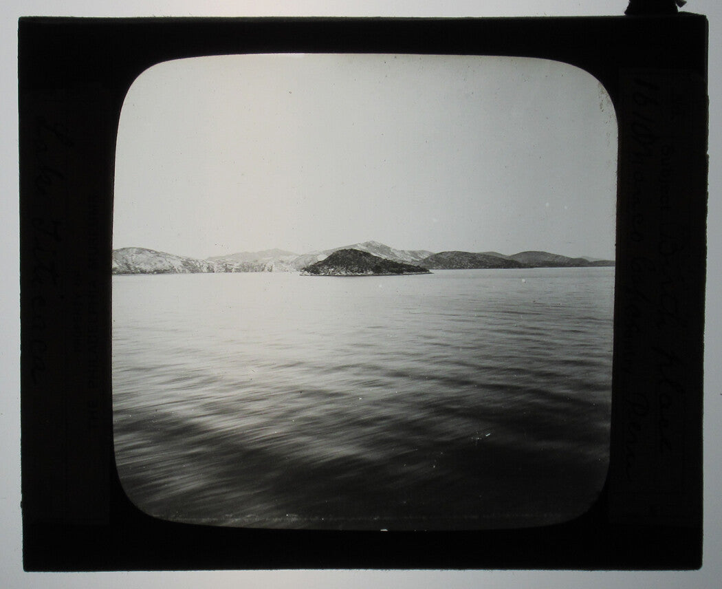 LAKE TITICACA, PERU. PHOTO ON GLASS.