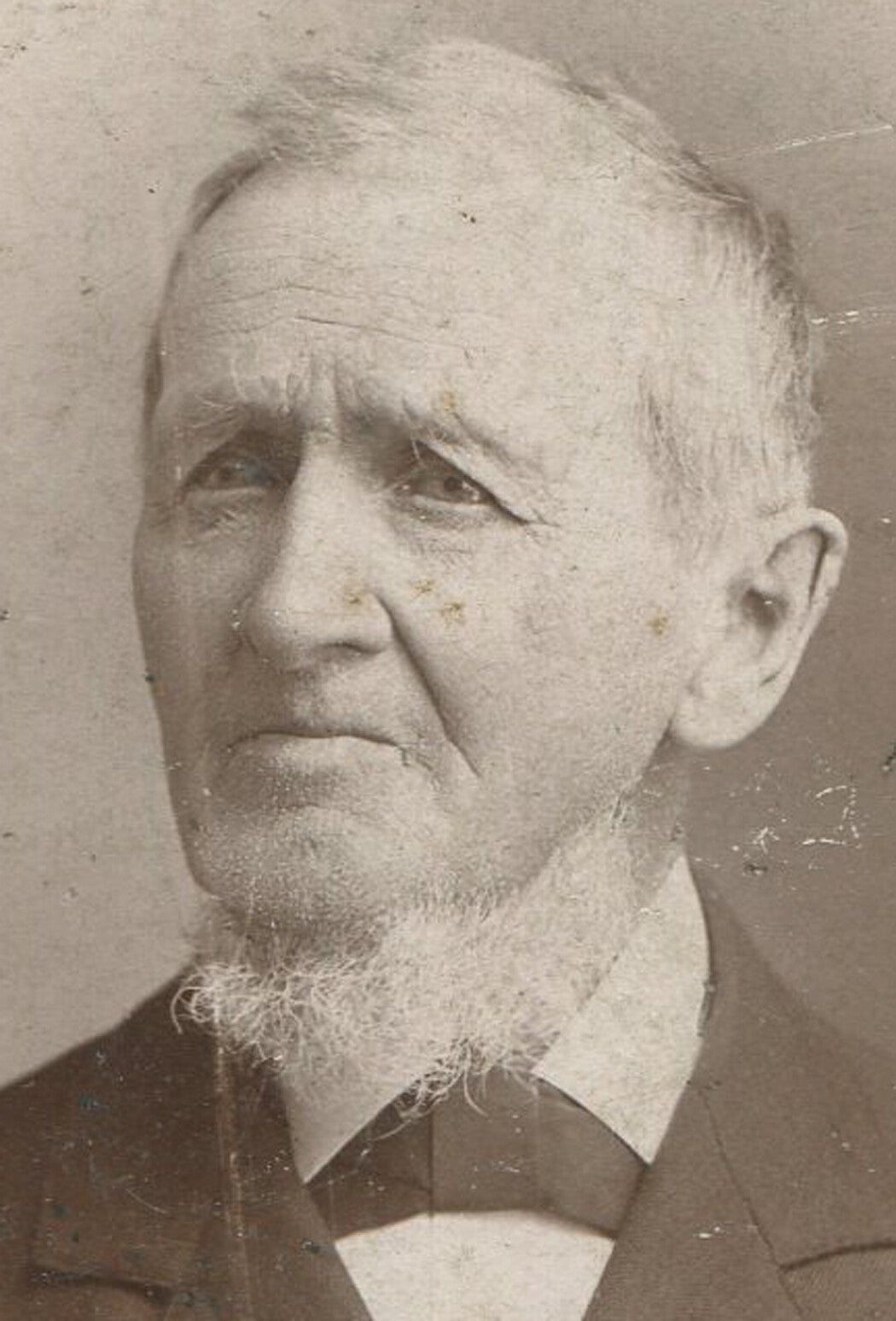 OLD MAN W/NECK BEARD GONE WILD. CABINET CARD. READING, PA.