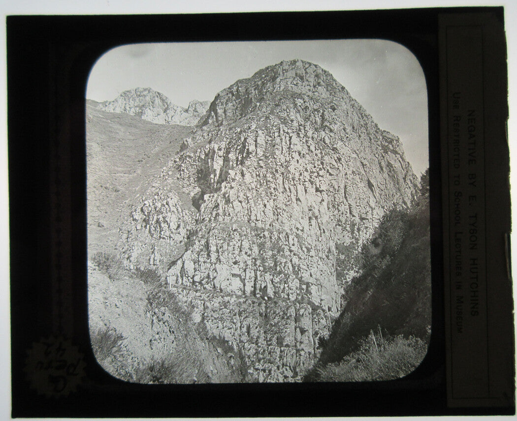 SCENE ALONG OROYA RAILROAD. PREU. PHOTO ON GLASS.
