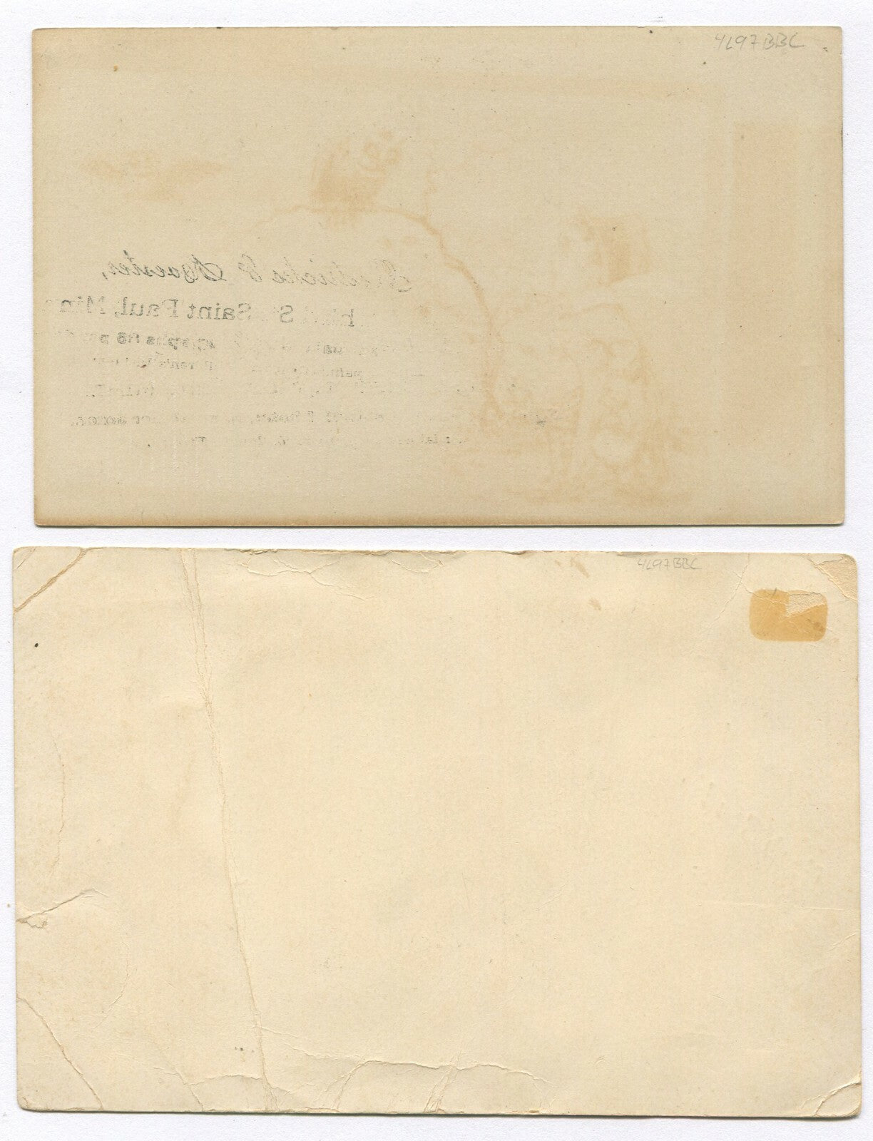 Vintage 2-set postcard collection: photographer's advertisement images,