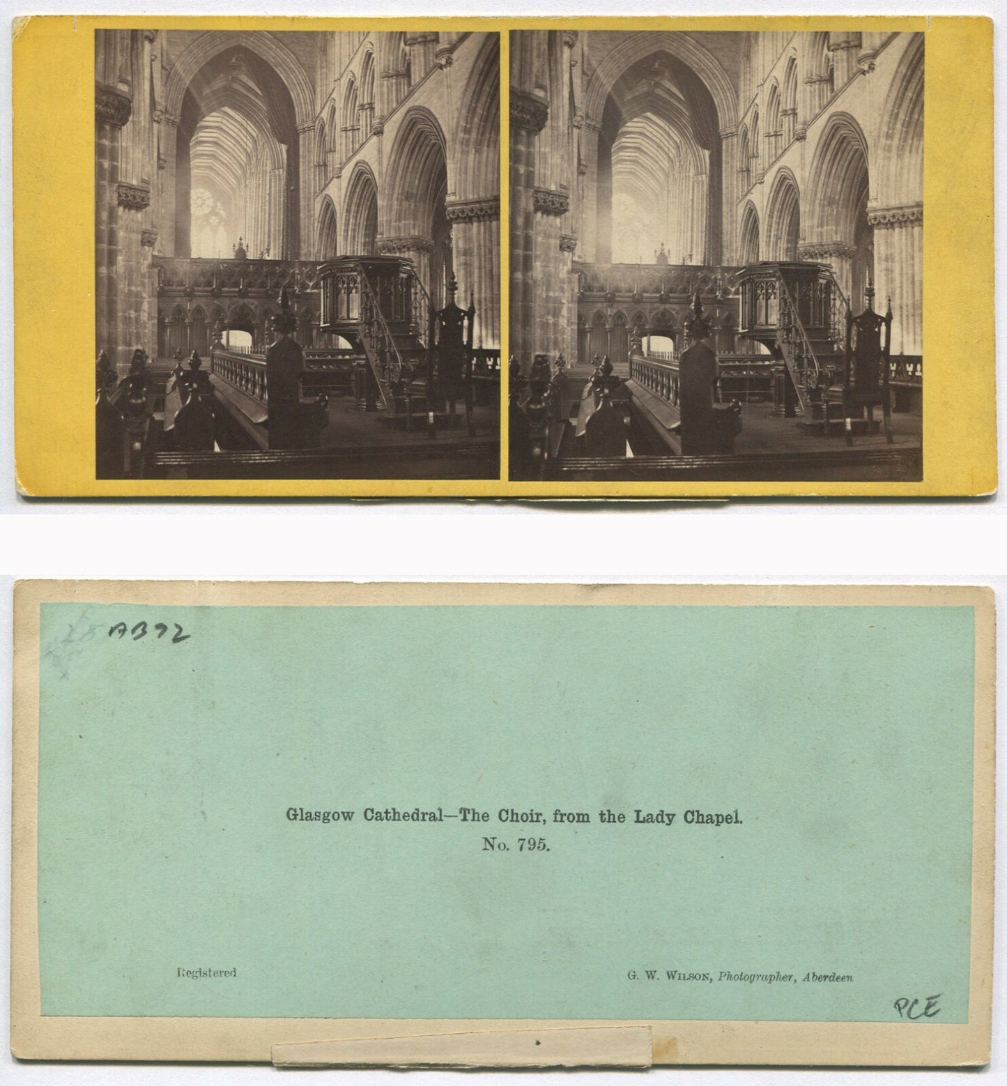 GLASGOW CATHEDRAL, LADY CHAPEL. INTERIOR. STEREOVIEW.