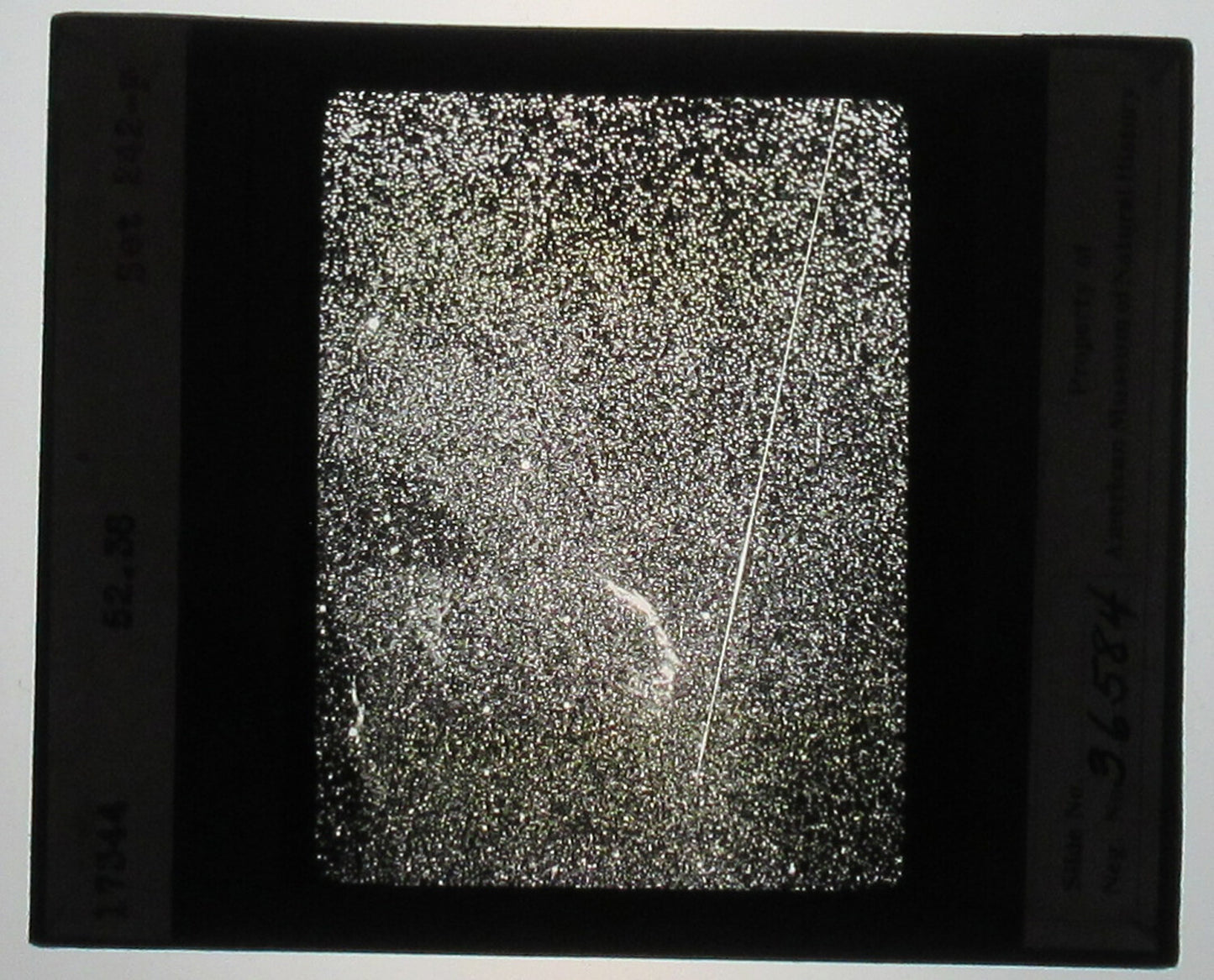 SHOOTING STAR, NEBULAE IN CYGNUS. PHOTO ON GLASS.LANTERN SLIDE.