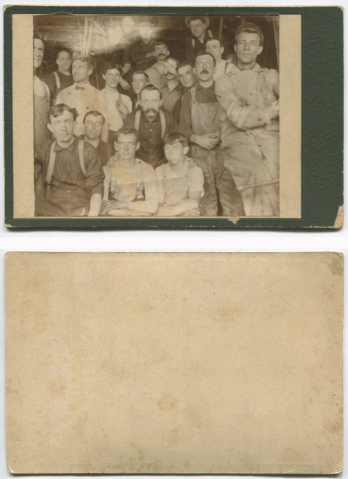 OCCUPATIONAL, WORKERS POSED TOGETHER. CABINET CARD.