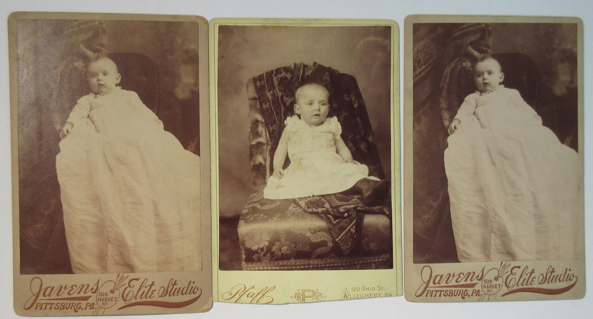BABIES. 9 SET CABINET CARDS. ALLEGHENY, PITTSBURGH, PA.