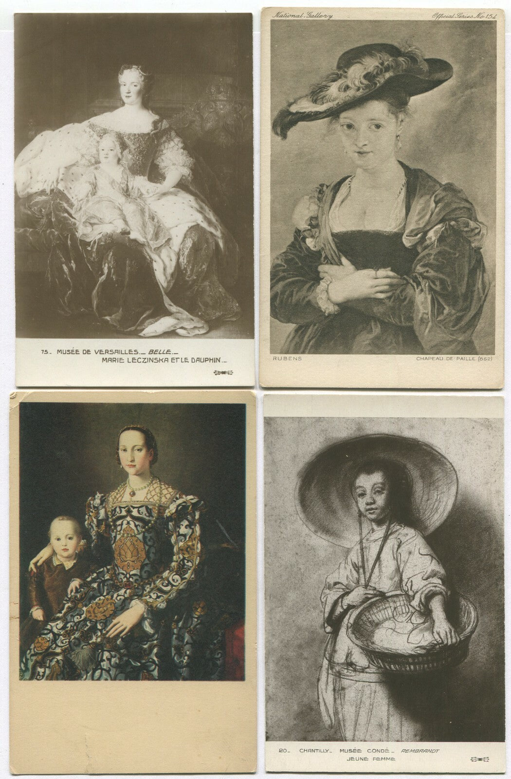 OLD MASTER PAINTINGS. 9 SET POSTCARDS.
