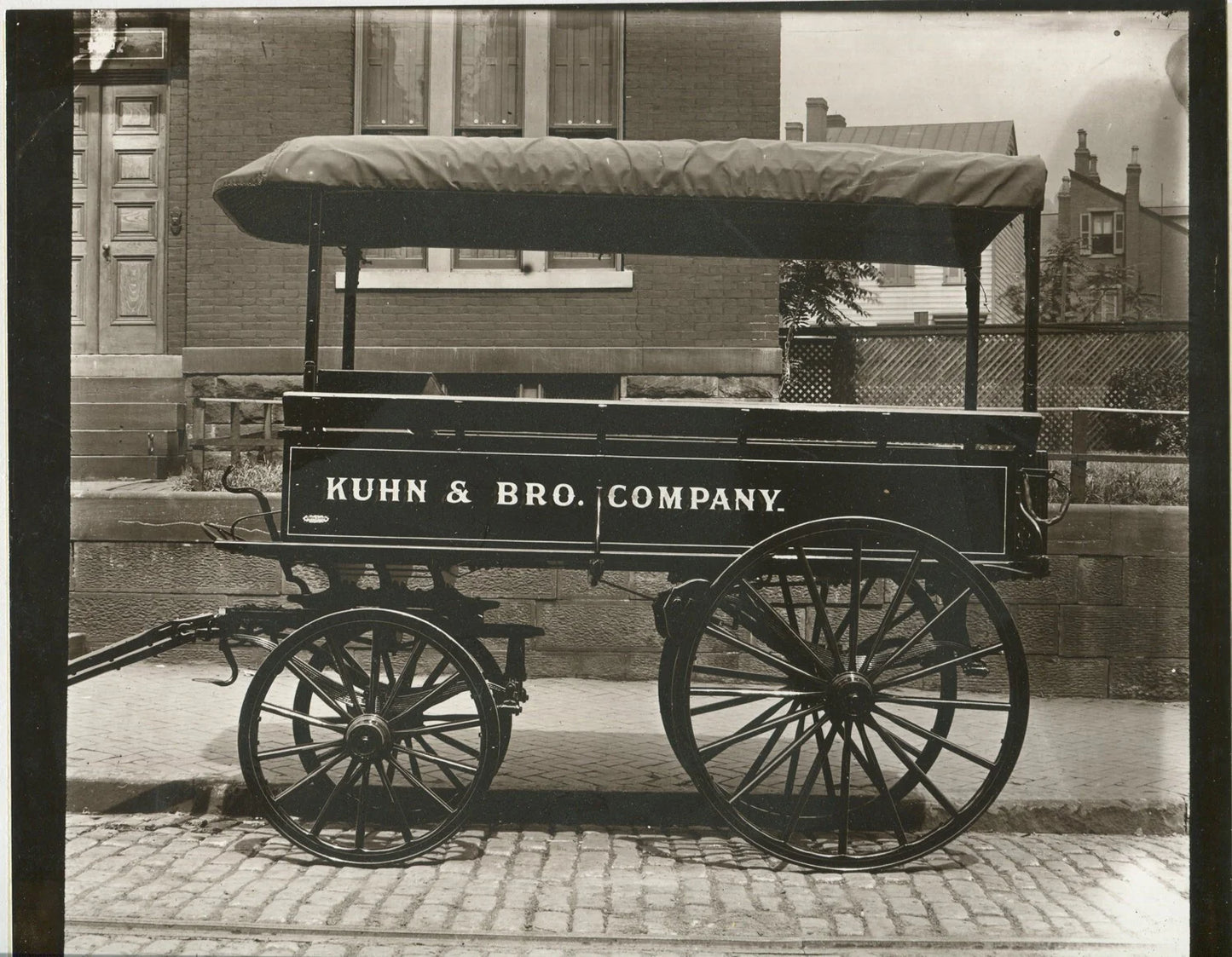 KUHN & BRO CO., COMMERCIAL DELIVERY HORSE DRAWN WAGONS, PITTSBURGH BUSINESSES.