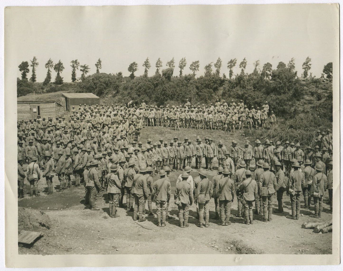 Vintage WWI Portuguese Troops at Instructional School 8x10 Photo Reprint -