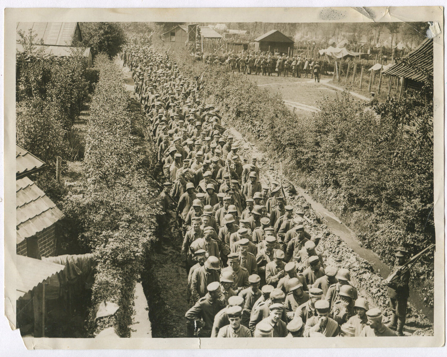 Vintage World War I Photo Print 8x10 - British with War Prisoners, Historic