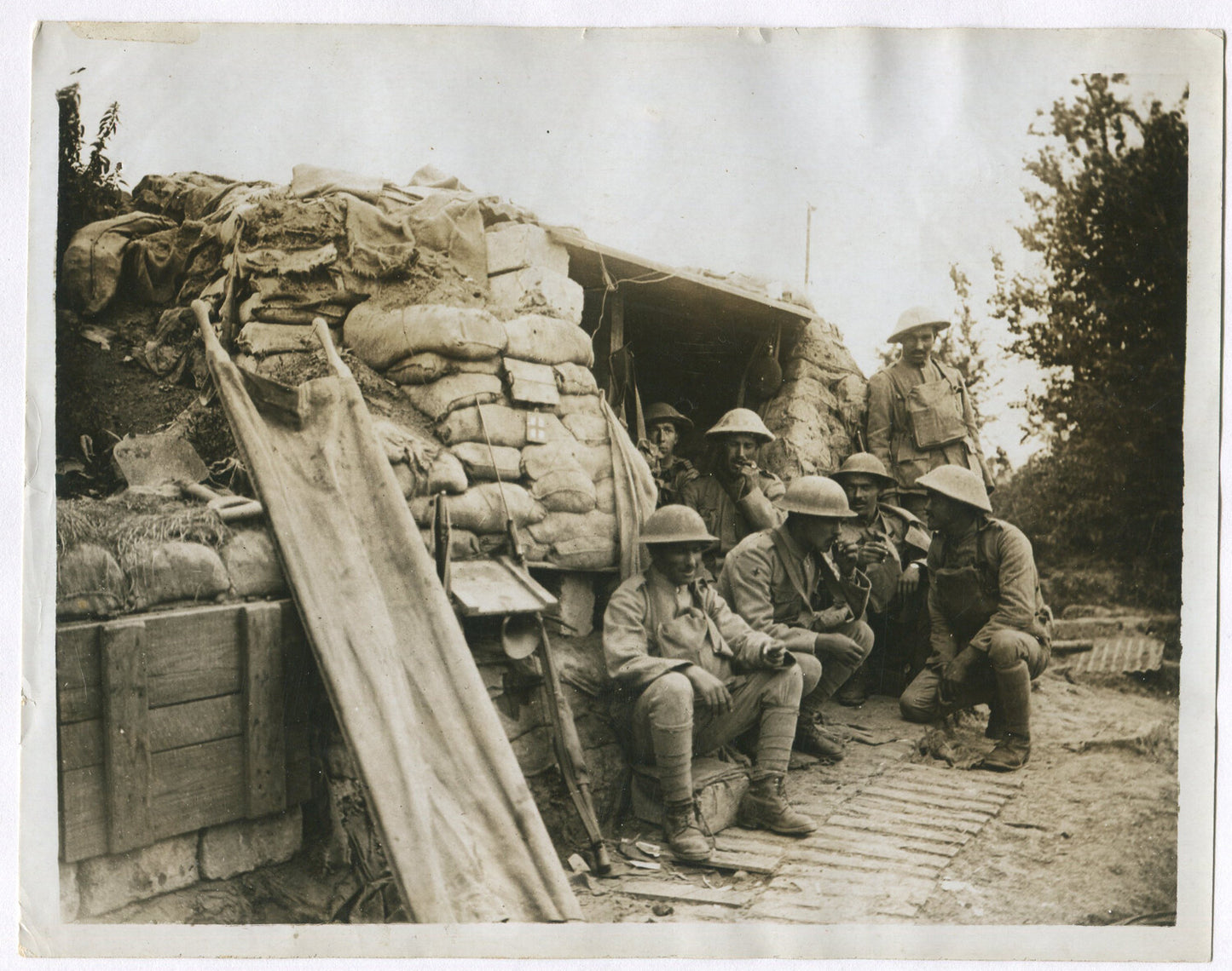 Vintage WWI Portuguese Trenches/Dressing Station 8x10 Photo Reprint - Western