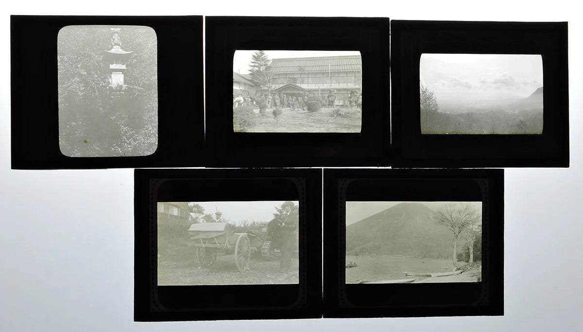 TOYKO, JAPAN, PHOTOS ON GLASS, SET OF 10, VINTAGE LANDSCAPES + LANDMARKS
