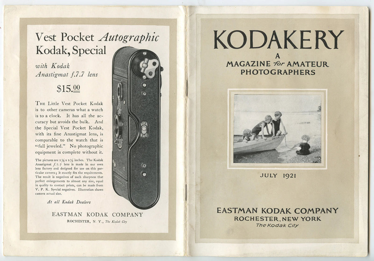 KODAKERY JULY 1921 EDITION VINT MAGAZINE FOR PHOTOGRAPHERS, IMAGES/ARTICLES/ADS